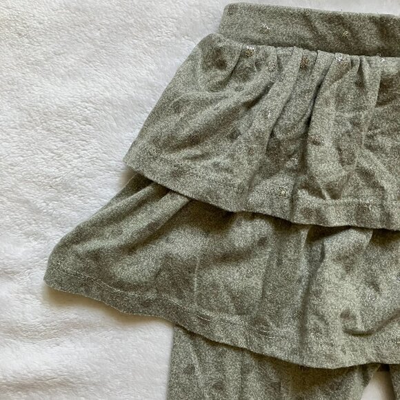 MiniBamba Baby Toddler Layered Leggings 18M | Grey Sparkle Hearts Skirted GUC - Picture 5 of 16